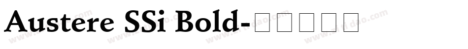 Austere SSi Bold字体转换